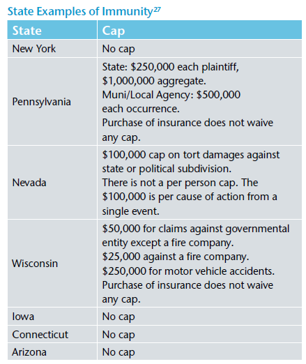 State Examples of Immunity